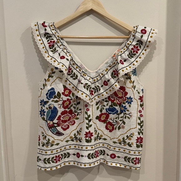 Sezane Tops - SÉZANE x FARM RIO Floral Ruffle Top sz US 8 / FR 40 NWOT